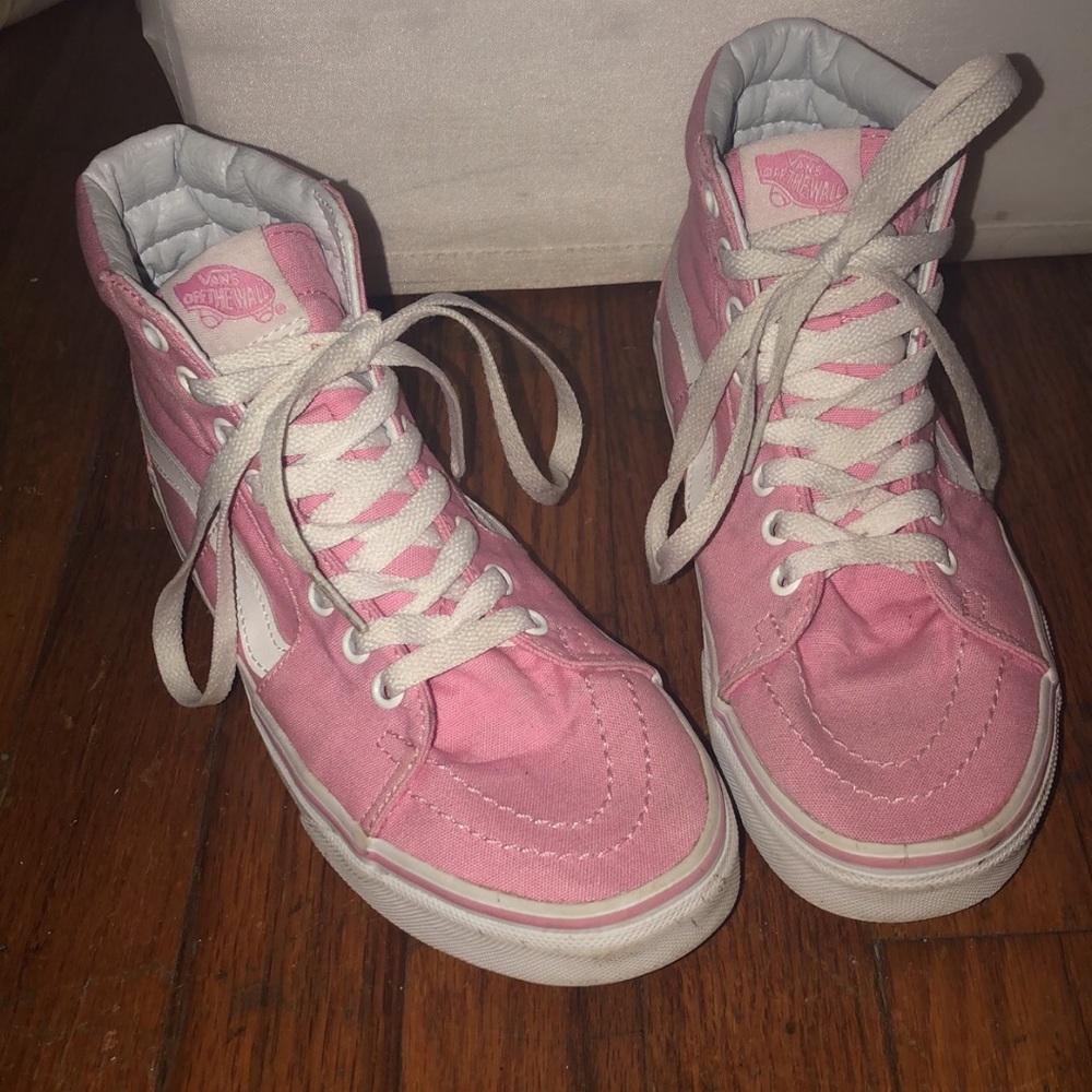 Pink High Top Canvas Vans